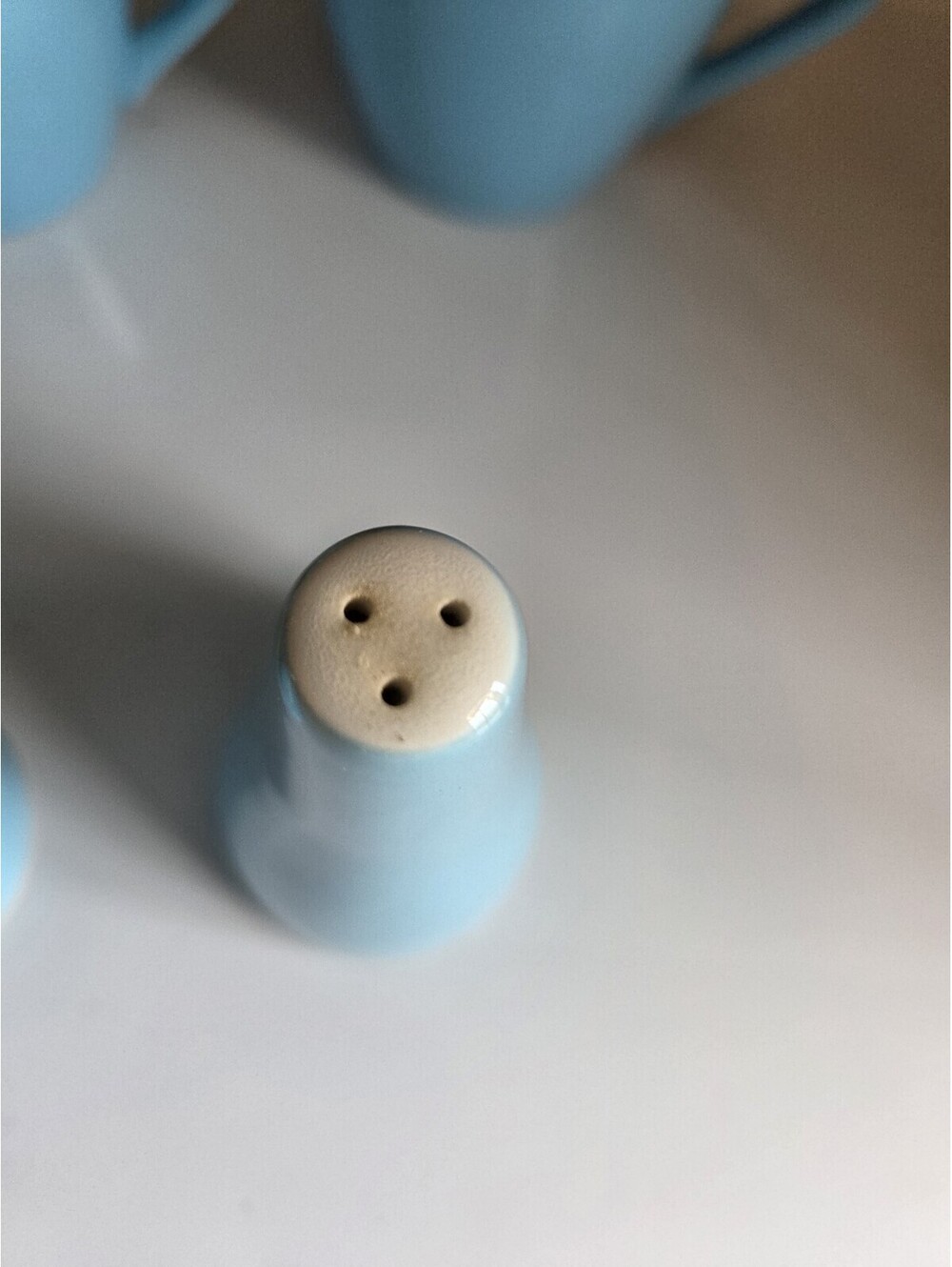 Vintage Atomic Blue 7pcs Sugar + Shakers + COFFEE CUPS Aqua Teal Blue MCM  SC2 - Picture 15 of 16